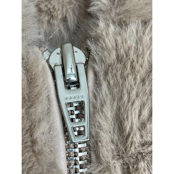 Blank NYC Faux Fur Coat Jacket with pockets Women's 3XL Neutral Cozy F60 - Picture 13 of 16
